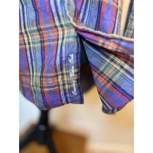 ROBERT GRAHAM Classic Fit Long Sleeve Plaid Paisley Button Up Flip Cuff Shirt - Picture 2 of 11